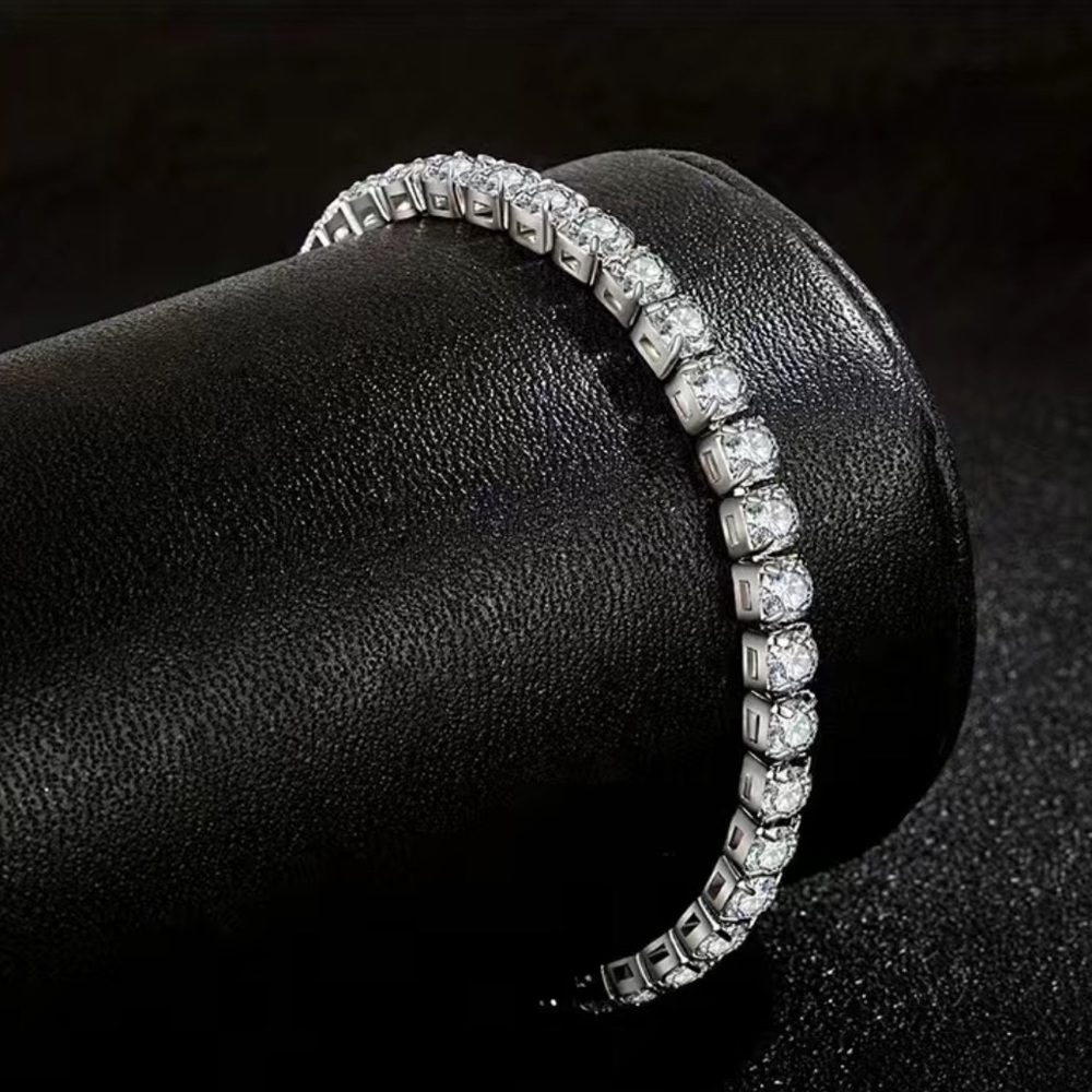 Versatile Single Row Zircon Inlaid Holiday Style Women's
